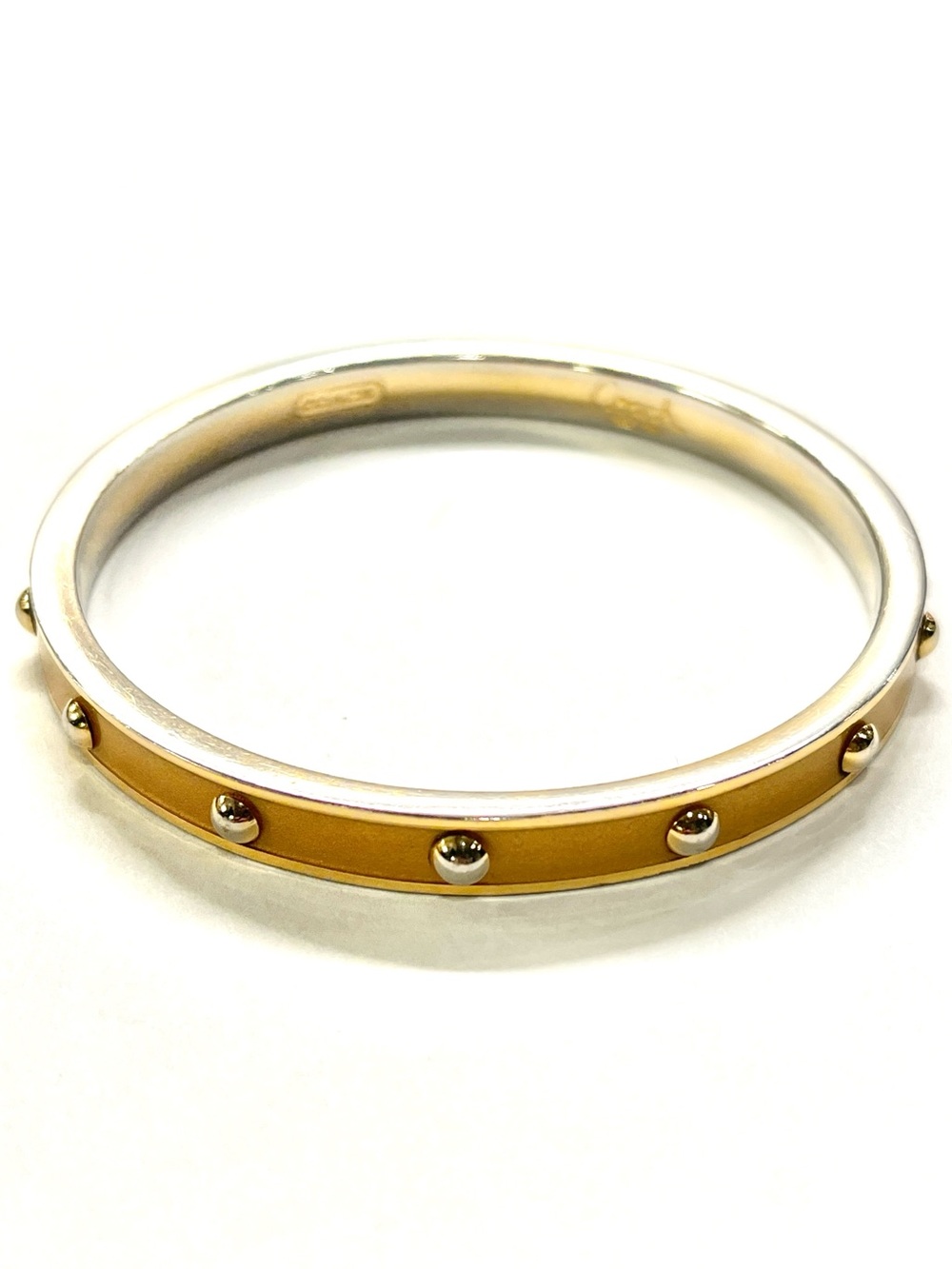 Coach Goldtone Gold Enamel Studded Bangle Bracelet EUC